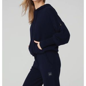 Alo Cashmere Jet set Hoodie and pant set